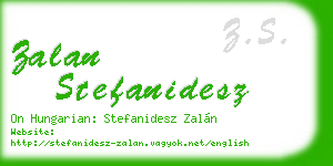 zalan stefanidesz business card